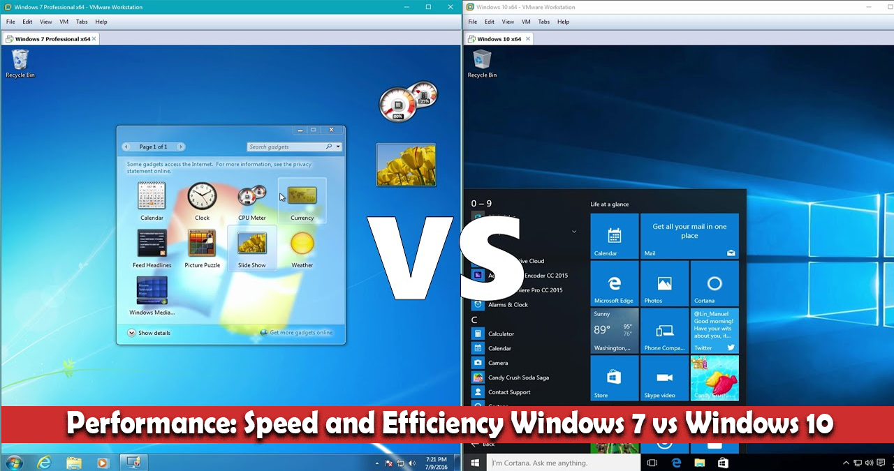 Performance: Speed and Efficiency Windows 7 vs Windows 10