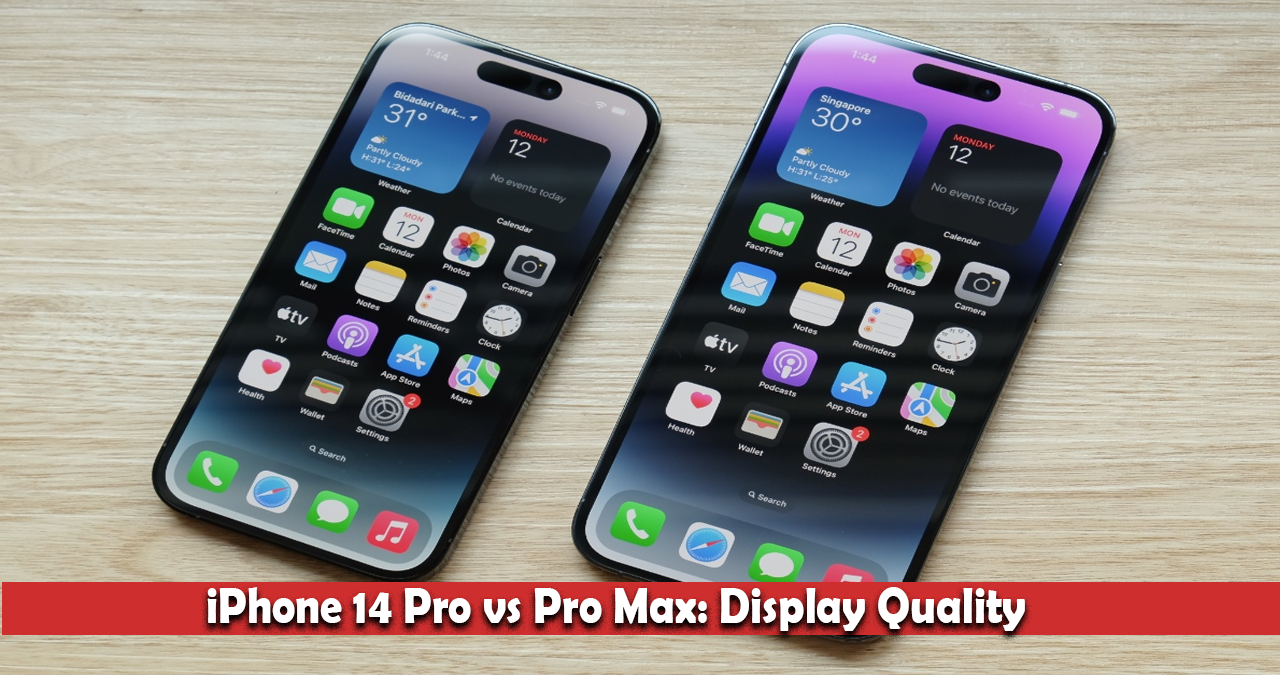 iPhone 14 Pro vs Pro Max display