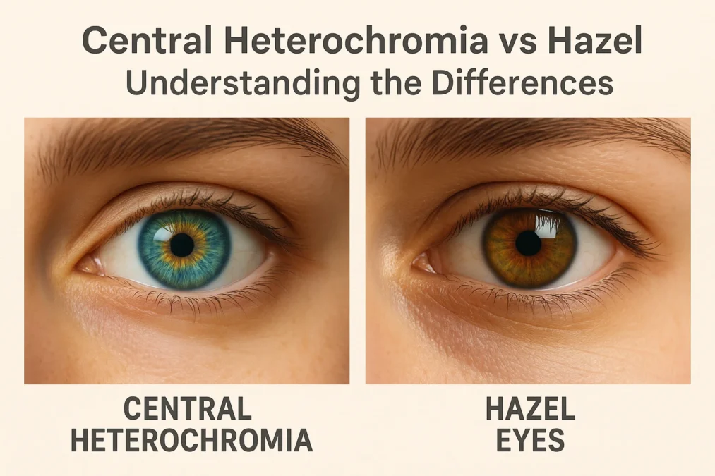 Central Heterochromia vs Hazel Eyes