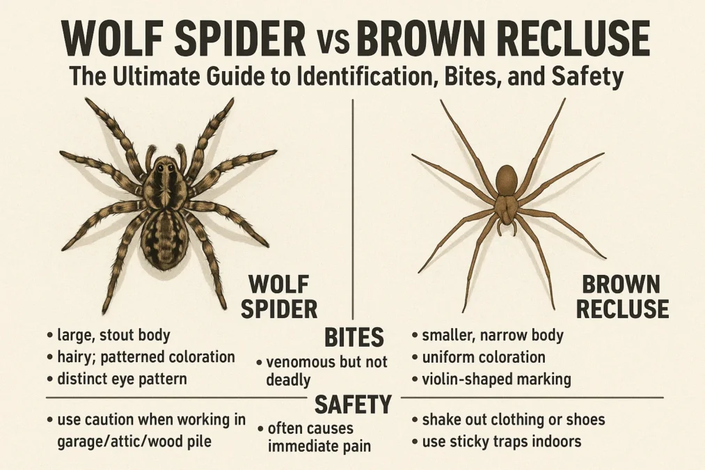 Wolf Spider vs Brown Recluse