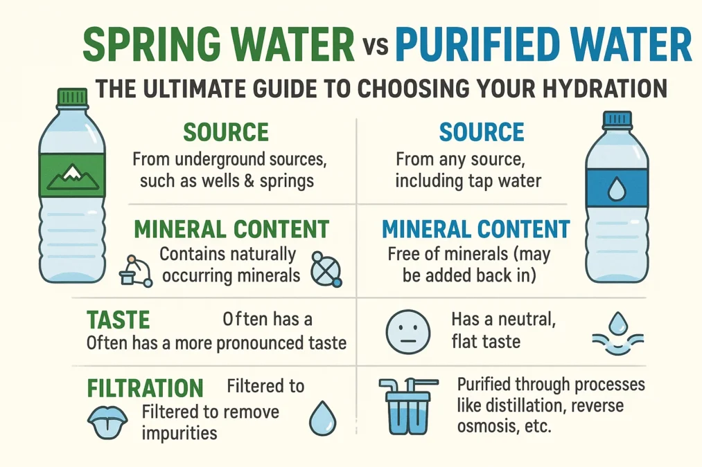 Spring Water vs Purified Water