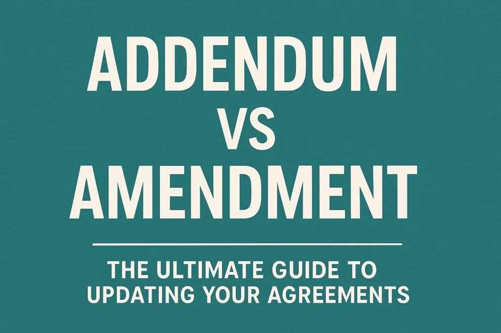 Addendum vs Amendment