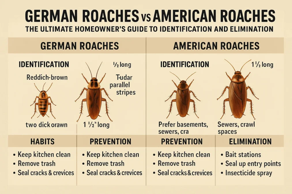 German Roaches vs American Roaches