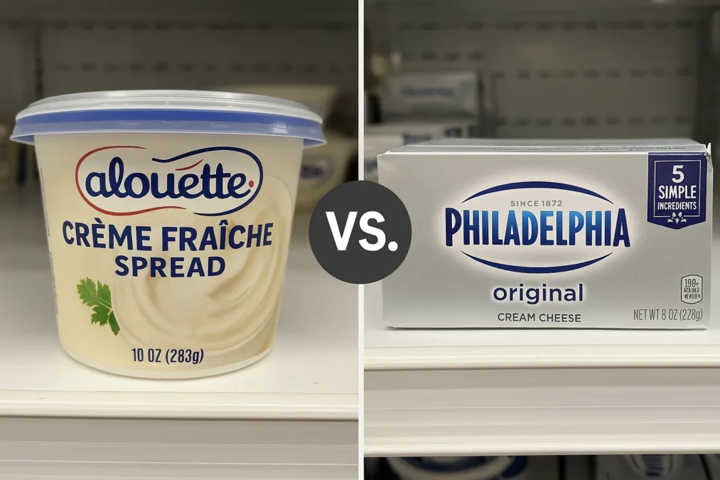 Alouette Crème Fraîche Spread vs Philadelphia Cream Cheese