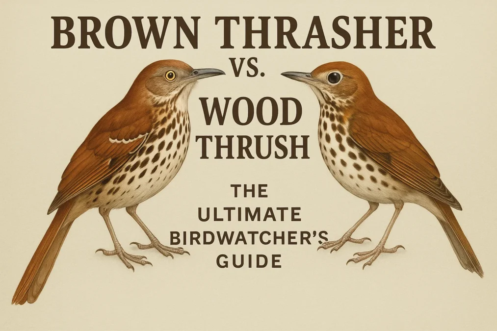 Brown Thrasher vs Wood Thrush