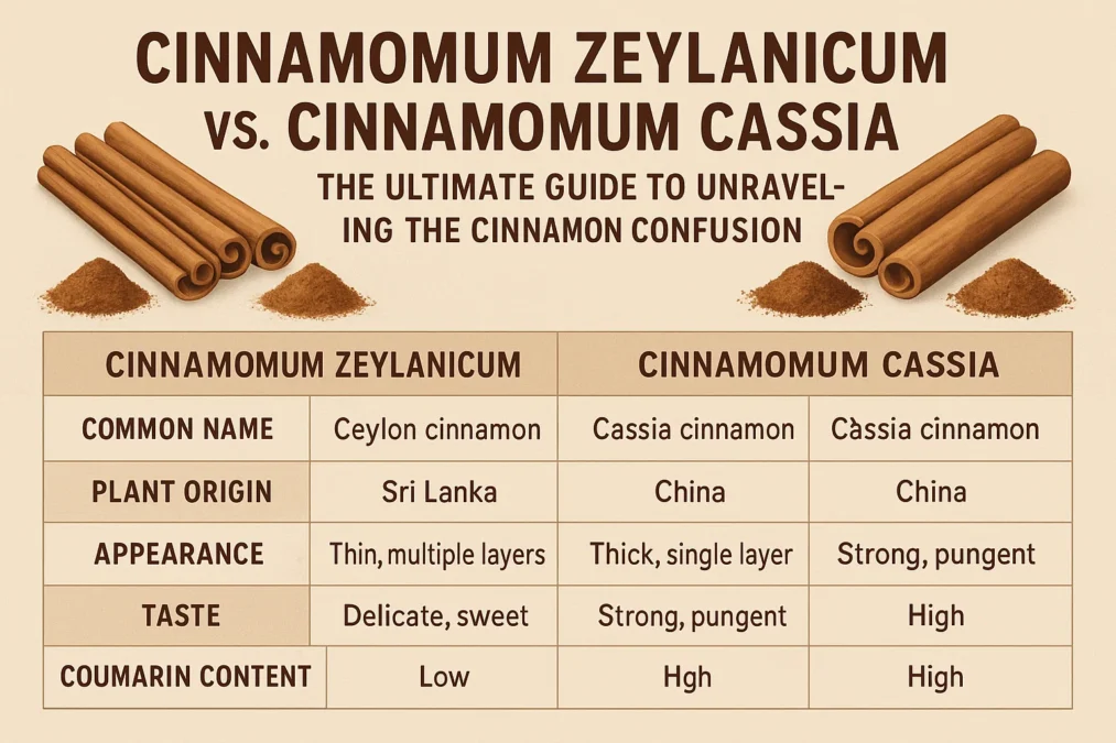 Cinnamomum Zeylanicum vs Cinnamomum Cassia