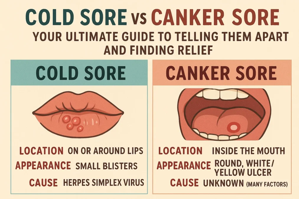 Cold Sore vs Canker Sore: Your Ultimate Guide to Telling Them Apart and Finding Relief Cold Sore vs Canker Sore