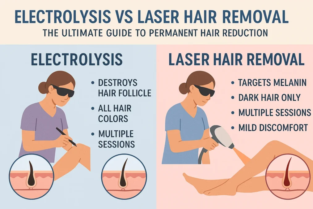 Electrolysis vs Laser Hair Removal