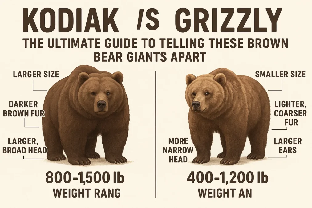 Kodiak vs Grizzly: The Ultimate Guide to Telling These Brown Bear Giants Apart Kodiak vs Grizzly