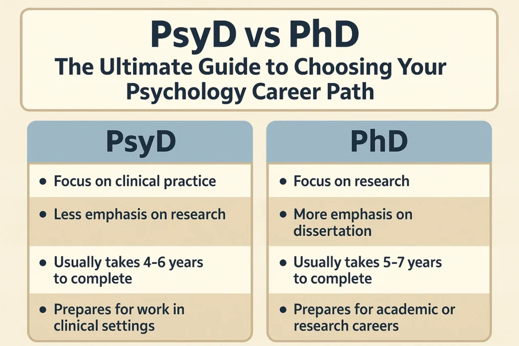 PsyD vs PhD: The Ultimate Guide to Choosing Your Psychology Career Path PsyD vs PhD