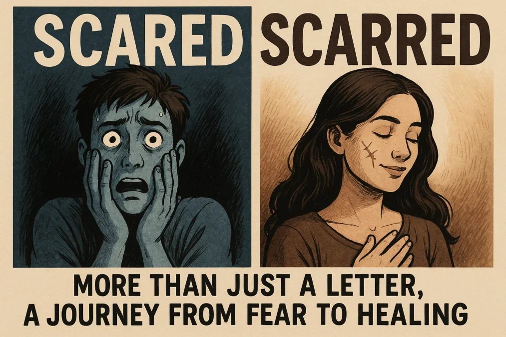 Scared vs Scarred: More Than Just a Letter, A Journey From Fear to Healing Scared vs Scarred